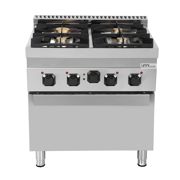 gaz Range with électrique Oven – 4 Burners – E70FG020 - Unninox - image 5