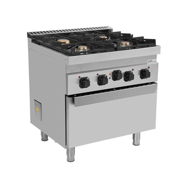 gaz Range with électrique Oven – 4 Burners – E70FG020 - Unninox