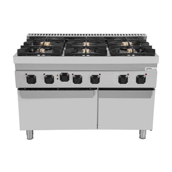 gaz Range with électrique Oven – 6 Burners – E70FGO30-K - Unninox - image 3