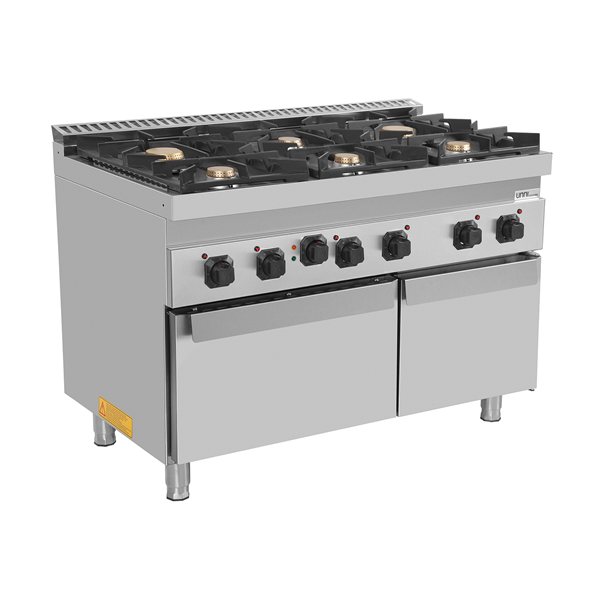 gaz Range with électrique Oven – 6 Burners – E70FGO30-K - Unninox