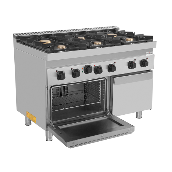 gaz Range with électrique Oven – 6 Burners – E70FGO30-K - Unninox - image 5