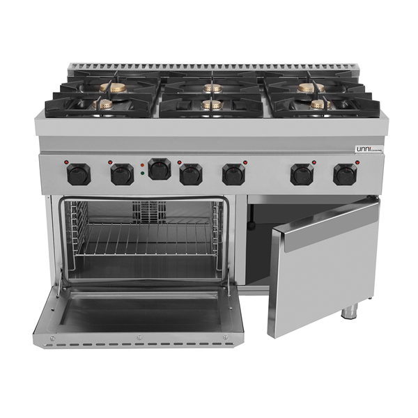 gaz Range with électrique Oven – 6 Burners – E70FGO30-K - Unninox - image 4