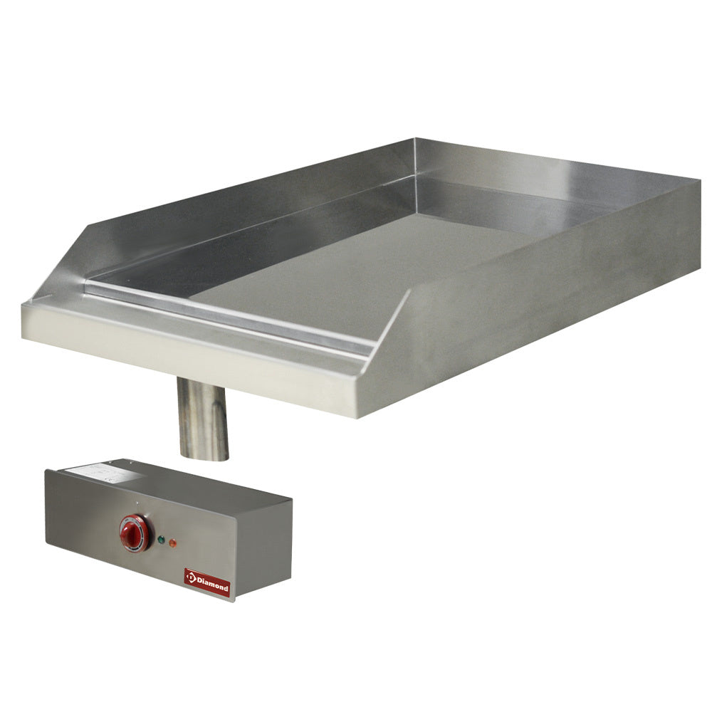 Plaque de cuisson lisse, électrique, chromée, à encastrer