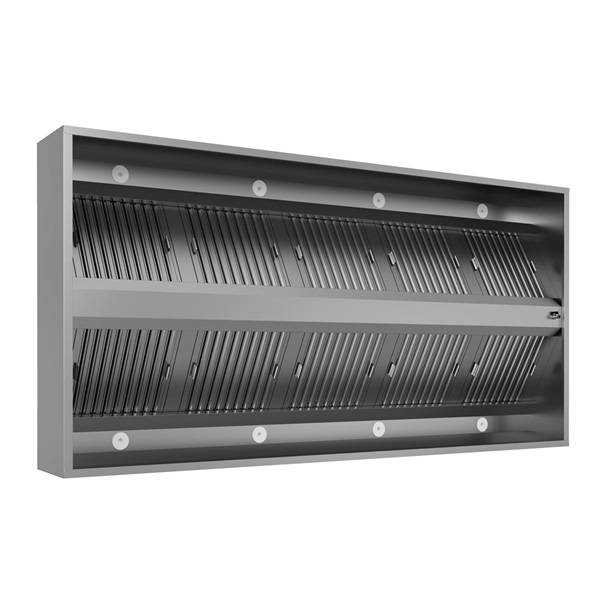 Hotte complète Unninox – 4500 × 1500 × H400 mm