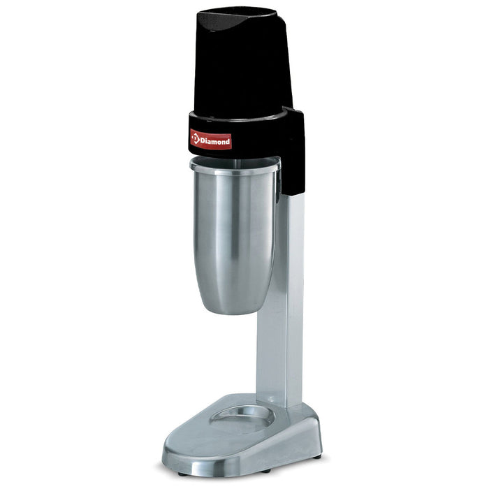 Verre à milk-shake en inox Diamond d'une capacité de 900 cl, vue de face avec design brillant et manche ergonomique.