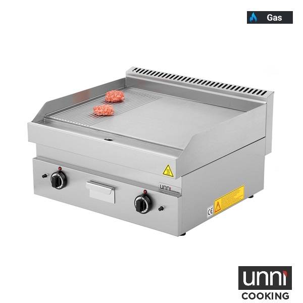 gaz Griddle – 1/3 GROOVED - 2/3 SMOOTH - Unninox - image 2