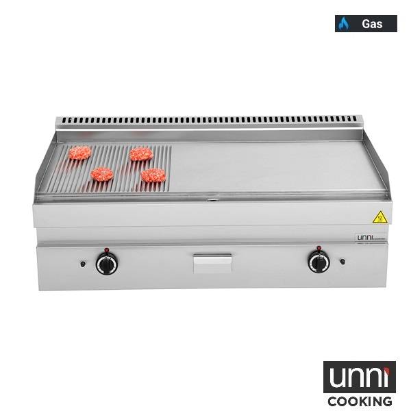 gaz Griddle – 1/3 GROOVED – 2/3 SMOOTH - Unninox