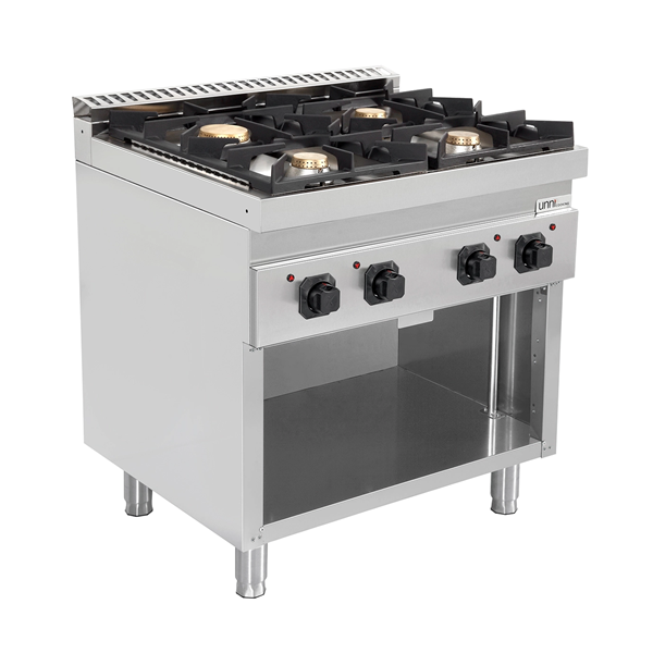 gaz stove without portes – 28.5kW – 4 Burners – G70C20 - Unninox