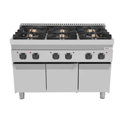 gaz stove with portes – 44kW – 6 Burners – G70C20K - Unninox - image 3