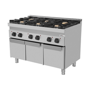 gaz stove with portes – 44kW – 6 Burners – G70C20K - Unninox - image 2