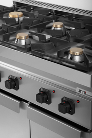 gaz stove with portes – 44kW – 6 Burners – G70C20K - Unninox - image 5