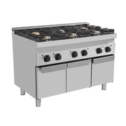 gaz stove with portes – 44kW – 6 Burners – G70C20K - Unninox