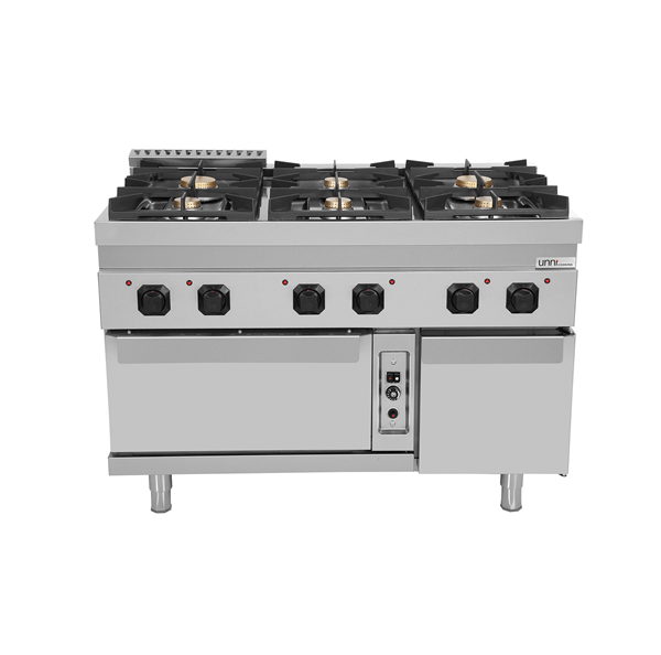 gaz Range with gaz Oven – 6 Burners - G70FGO30-K - Unninox - image 3