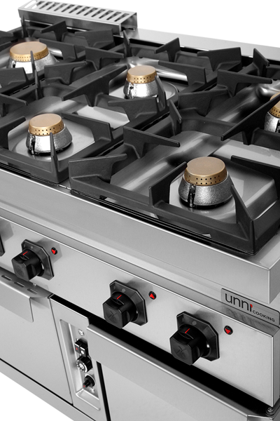 gaz Range with gaz Oven – 6 Burners - G70FGO30-K - Unninox - image 7