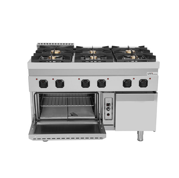 gaz Range with gaz Oven – 6 Burners - G70FGO30-K - Unninox - image 4