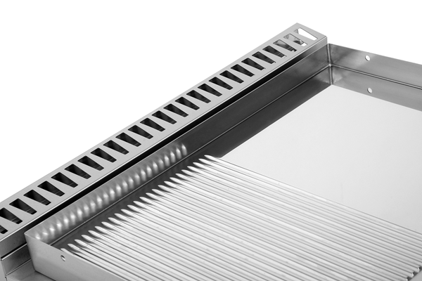 Griddle plate gaz– 1/2 Smooth - 1/2 Grooved Chrome – G70GP20B+GSC - Unninox - image 4