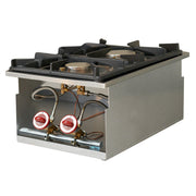 Cuisinière gaz 2 feux vifs, à encastrer