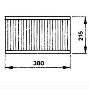 1/2 grille de cuisson, dimensions 380x215 mm