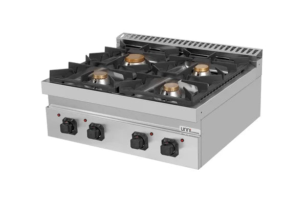 gaz Stove - 28.5kW - 4 Burners - G70C20B - Unninox - image 2