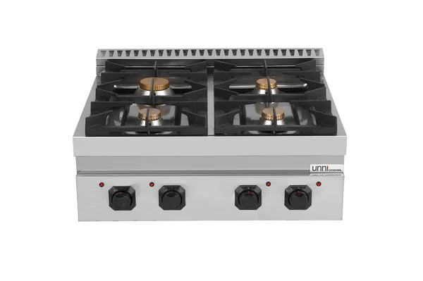 gaz Stove - 28.5kW - 4 Burners - G70C20B - Unninox - image 3