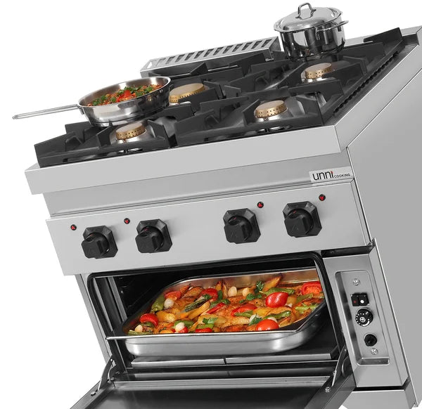 gaz Range with gaz Oven – 4 Burners - G70FG020 - Unninox - image 9