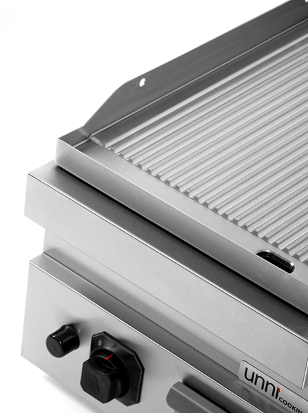 Griddle plate gaz– Grooved/Chrome – G70GP10B+GC - Unninox - image 5