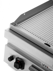 Griddle plate gaz– Grooved – G70GP10B+G - Unninox - image 4