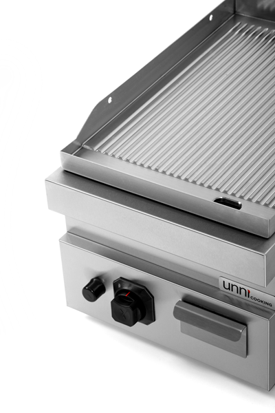 Griddle plate gaz– Grooved/Chrome – G70GP10B+GC - Unninox - image 4