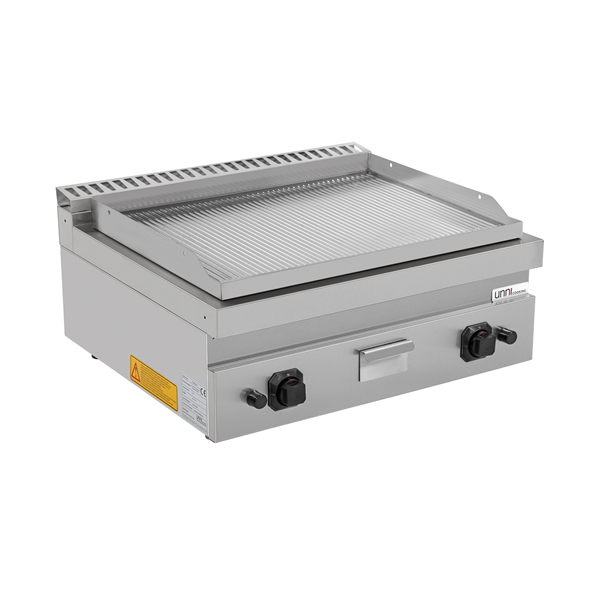 Griddle plate gaz– Grooved – G70GP20B+G - Unninox