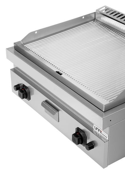 Griddle plate gaz– Grooved Chrome – G70GP20B+GC - Unninox - image 5
