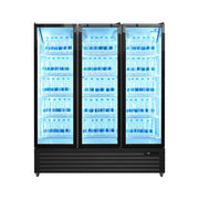 3-porte Glass Display Refrigerator 1160L – professionnelle Display Fridge - Unninox - image 2