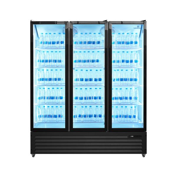 3-porte Glass Display Refrigerator 1160L – professionnelle Display Fridge - Unninox - image 2