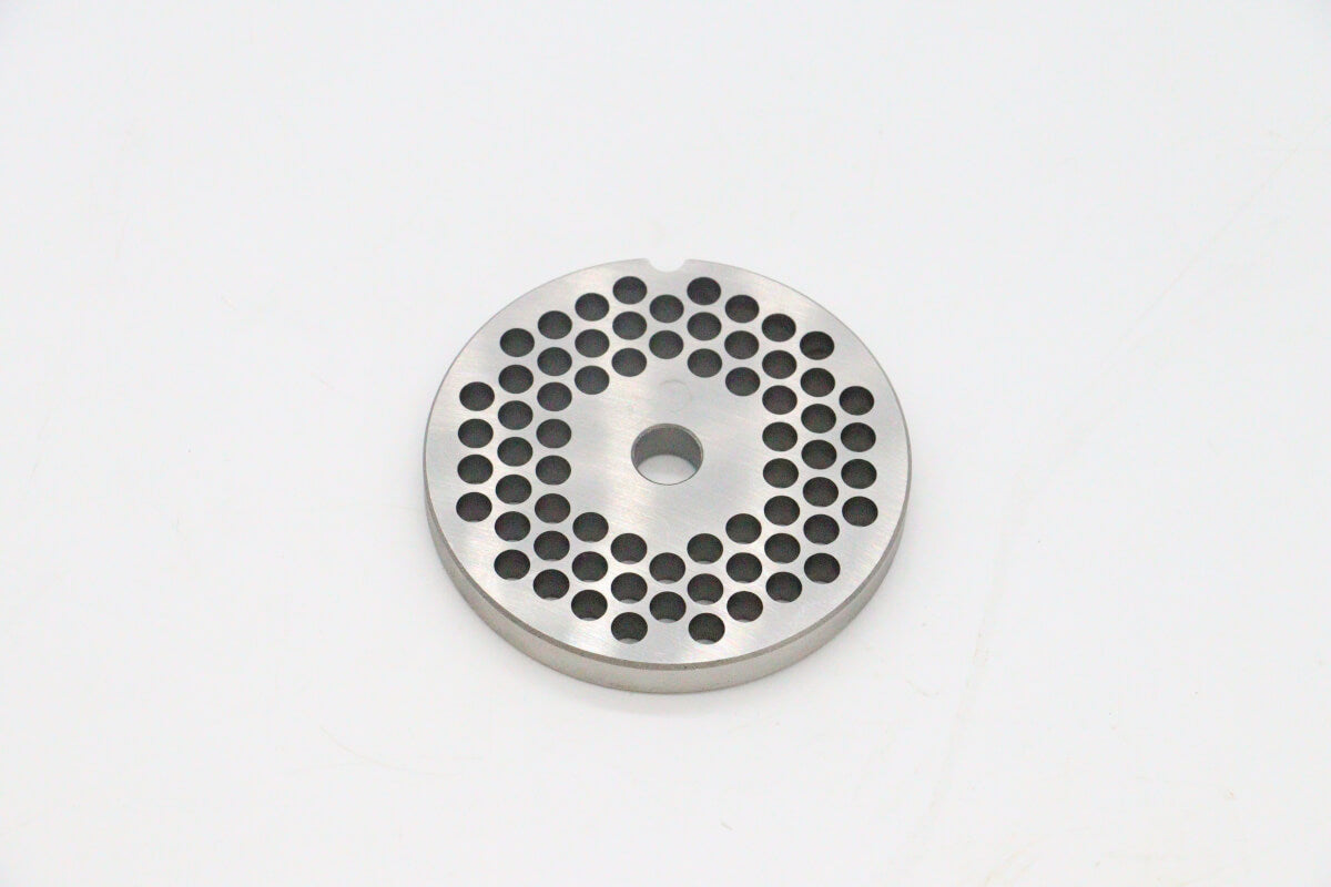 Plaque de broyage 6 mm pour hachoir à viande Maxima #22, en acier inoxydable, adaptée à la machine de découpe de viande.