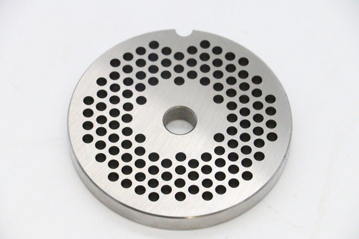 Plaque de broyage de 4 mm pour hachoir à viande Maxima modèle #22, en acier inoxydable, pour une mouture précise.