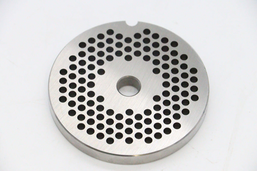 Plaque de broyage de 4 mm pour hachoir à viande Maxima modèle #22, en acier inoxydable, pour une mouture précise.