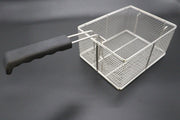 Panier à friture Maxima de 11L avec poignée pour friteuse, en acier inoxydable, pour la cuisson des aliments frits.