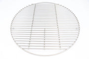 Plaque de gril en acier inoxydable Maxima pour barbecue Kamado de 47 cm, avec surface de cuisson en métal brillant.