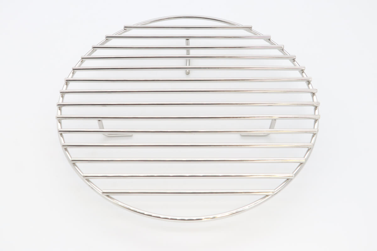 Plancha de barbecue en acier inoxydable de 27cm pour Kamado Maxima, surface lisse et durable pour cuisson parfaite.