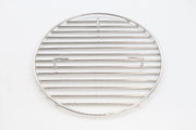 Grille en acier inoxydable de 27cm pour barbecue Kamado Maxima, surface lisse avec rebords pour cuisson uniforme.