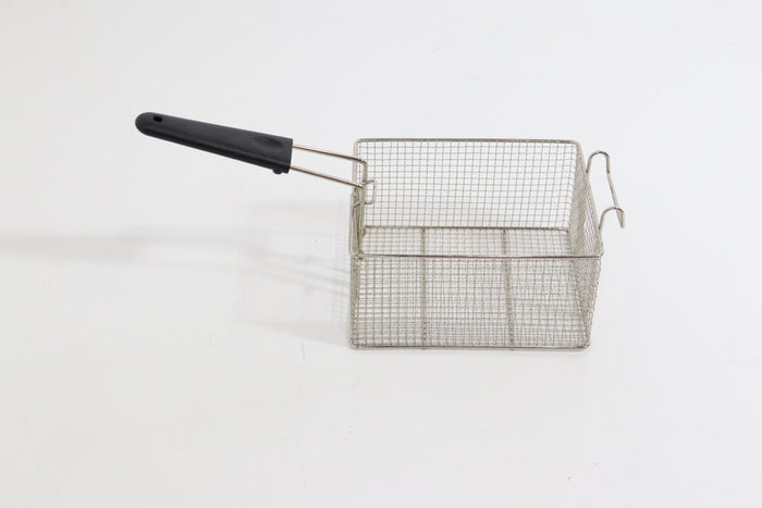 Panier à friture Maxima de 6L avec poignée pour friteuse, en acier inoxydable, adapté à la cuisson des aliments frits.