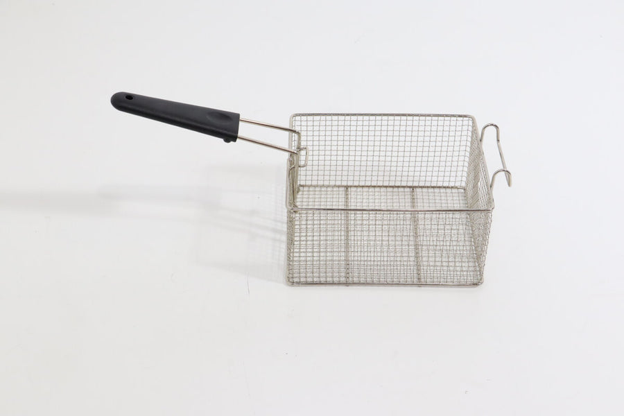 Panier à friture Maxima de 6L avec poignée pour friteuse, en acier inoxydable, adapté à la cuisson des aliments frits.