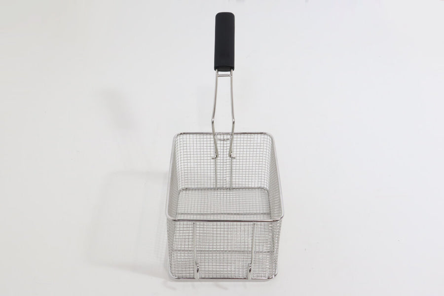 Panier à friture Maxima de 8L avec poignée, en acier inoxydable pour la cuisson friteuse à la maison.