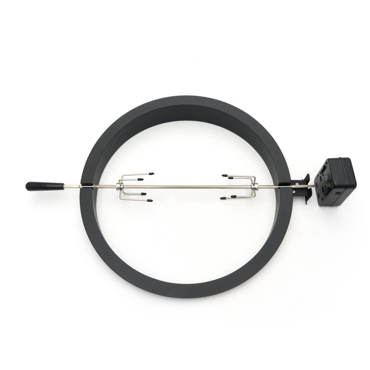 Tournebroche électrique Maxima pour barbecue Kamado, diamètre 66 cm, en acier robuste, idéal pour la cuisson uniforme.