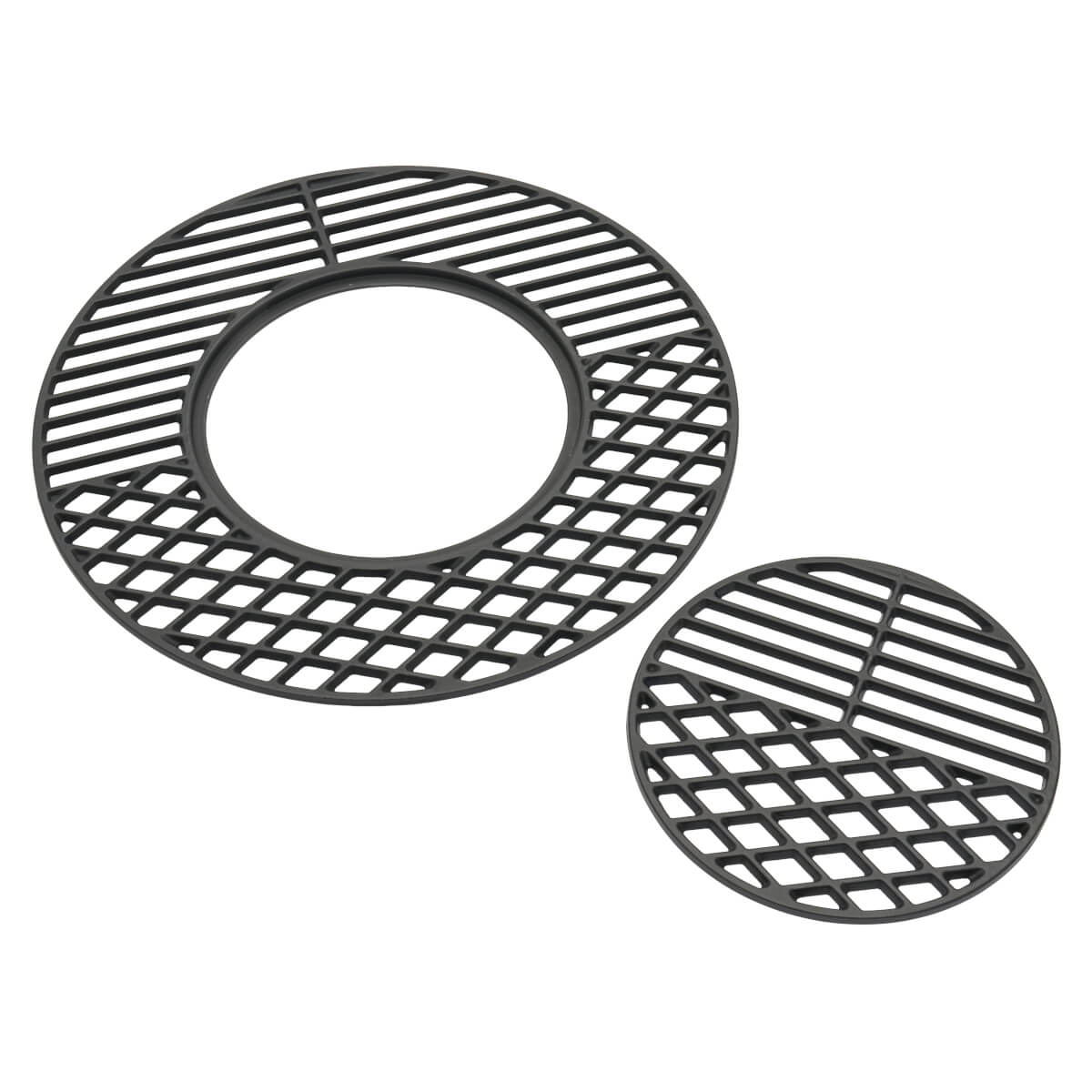 Grille de cuisson en fonte pour barbecue Kamado Maxima, 55 cm, adaptée à la cuisson en fonte robuste et durable.