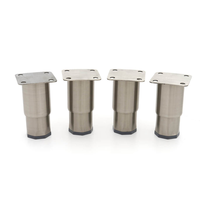 Set de 4 pieds pour réfrigérateur de comptoir Maxima WTC/WTFR, en plastique noir avec fixation solide.