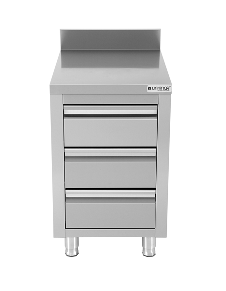 Drawer cabinet with 3 drawers & DOSSERET - Unninox