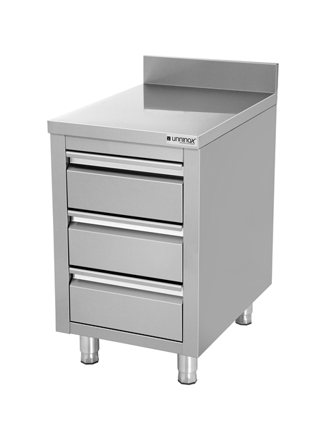 Drawer cabinet with 3 drawers & DOSSERET - Unninox - image 2