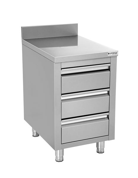 Drawer cabinet with 3 drawers & DOSSERET - Unninox - image 3
