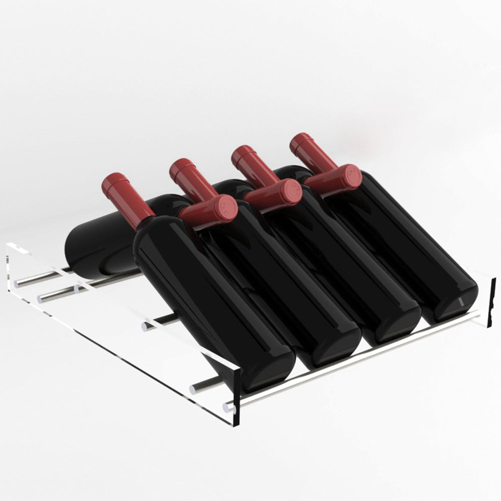 Structure de réfrigération Diamond avec côtés en plexiglas et tiges en aluminium, design moderne et robuste.