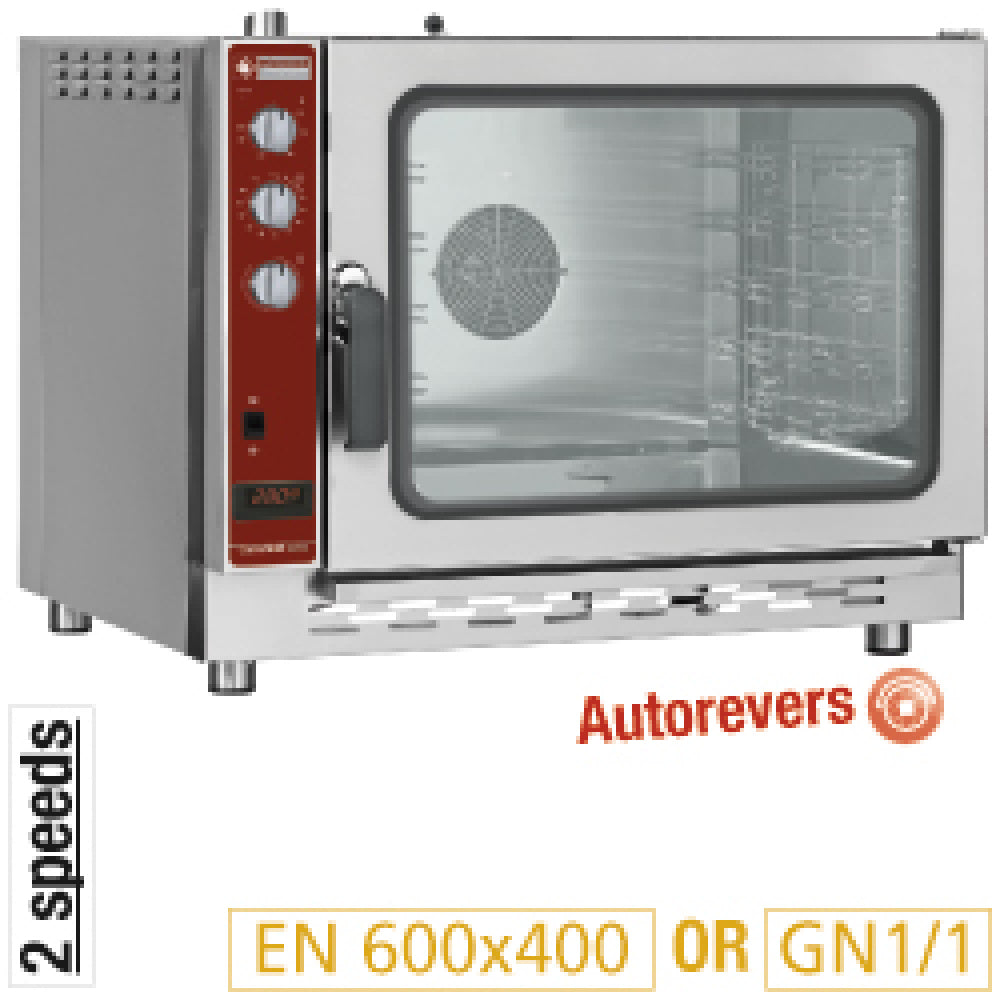 Four à convection gaz, 5x EN (GN), humidificateur automatique